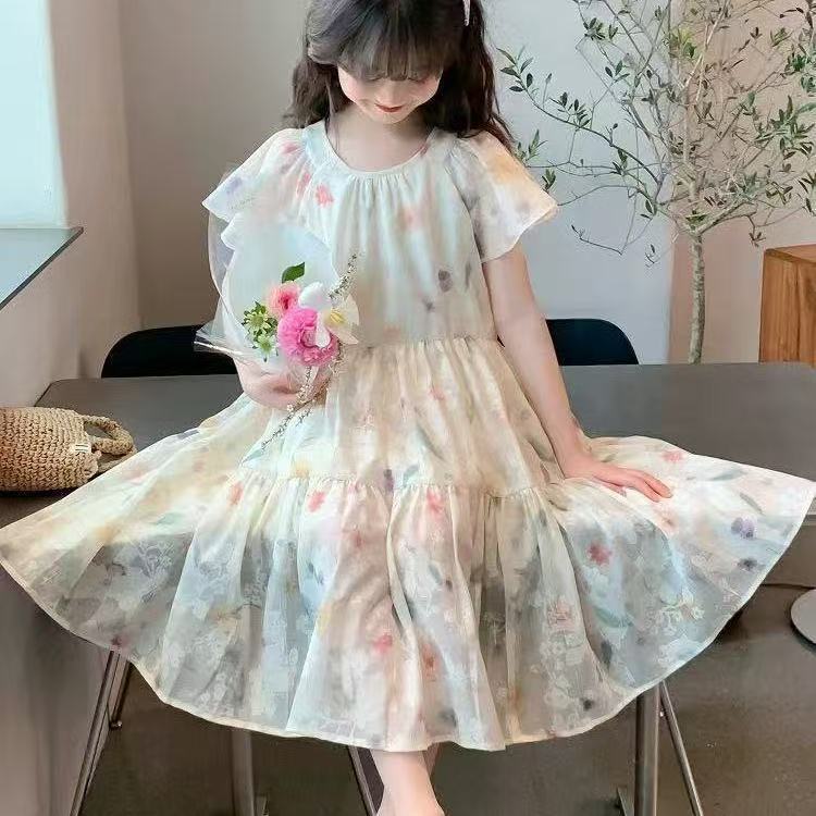 Girls' Dresses Summer Clothes Children's Clothes Girls' Floral Princess Dresses Children's Summer Dresses