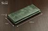 Made in Japan Vintage Waxed Leather Genuine Leather Long Wallet Laguna Green [Abies]