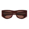 Gucci Logo Recycled Acetate Irregular Sunglasses Women's Red