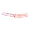 Self Cleaning Pocket Folding Hair Brush Portable Travel Hair Brush with Mirror for Women Travel Pink