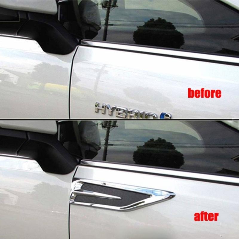 For Toyota Alphard Vellfire 30 Series 2016- ABS Chrome Shark Gill Trim Strip Special Leaf Plate Bright Strip