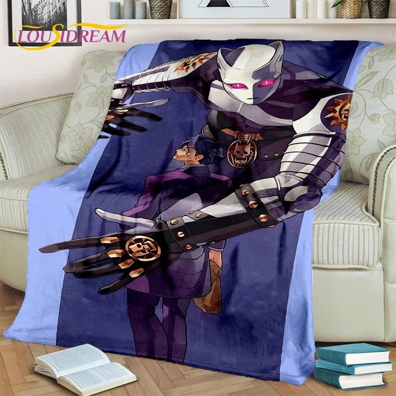 Jojo Bizarre Adventure Cartoon Anime Decke, weiche Überwurfdecke für Zuhause, Schlafzimmer, Bett, Sofa, Picknick, Reisen, Büro, Decke, Kind