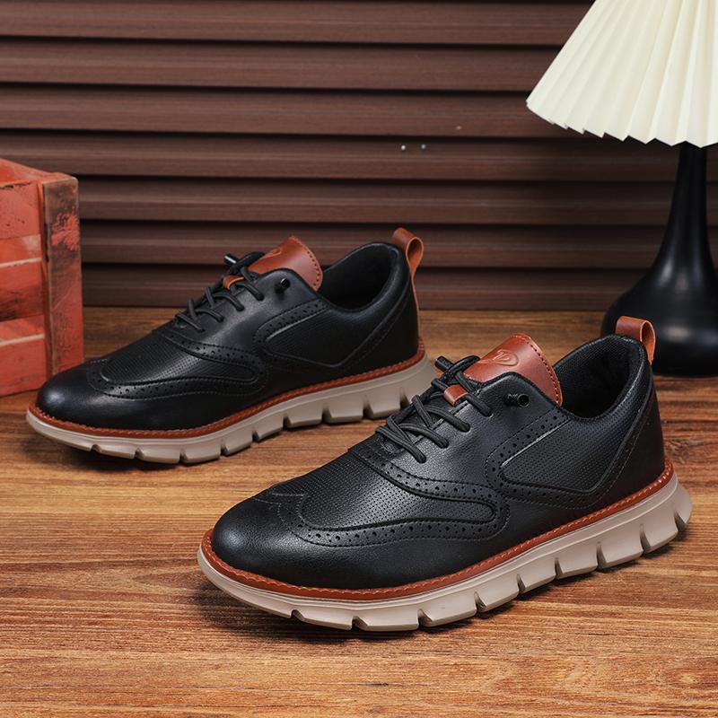 Leather Shoes Men Outdoor Outdoor Light Non-slip Walking Casual Shoes Men Slip-On Driving Loafers Men Sneakers