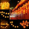 LED Pumpkins String Lights Battery Operated Outdoor Decorative String Light Holiday Home Decor Accents for Holiday Party Decor