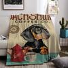Sausage Dogs Warm Winter Blankets for Decorative Sofa Corgi Animals Blanket Double Beds Dachshund Bedspread On the Bed Knee Nap