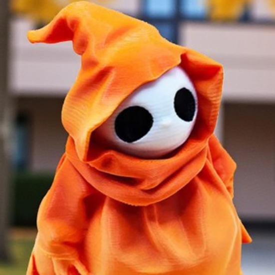 Grim Reaper Duck Statue 3D Printed Halloween Caped Ghost Duck Collectible Figurine for Halloween Home Office Desktop Decor