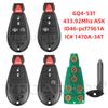 GQ4-53T Fobik Remote Car Key 433MHz ID46-PCF7961A Chip for Dodge RAM 1500 2500 3500 4500 2013-2018 Chrysler Jeep No logo