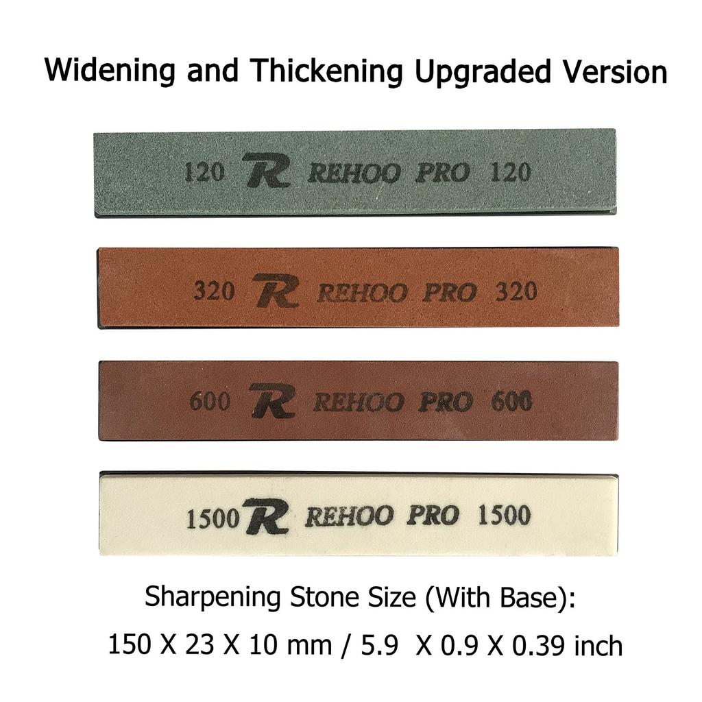 Knife Sharpener with 6 Whetstones 360 Degrees Angle Design Stainless Steel Knife Sharpeners Set Fixed-Angle High Grinde