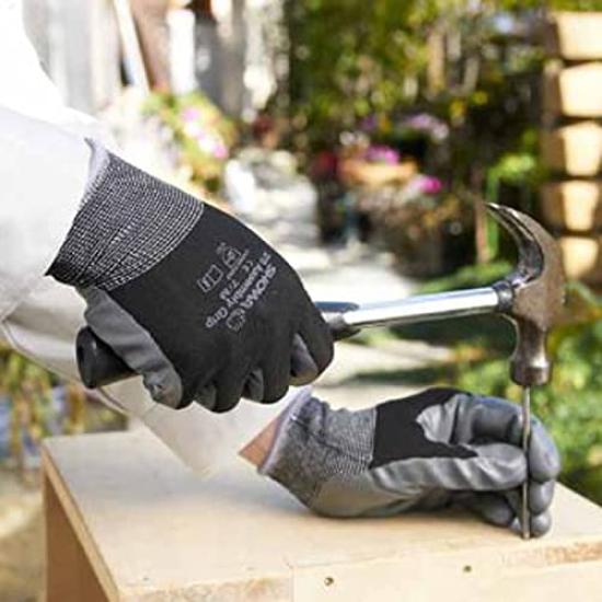 Showaglove Work Gloves 370 Assembly of No. Grip, Medium, Black, 3-Pack (Set 2)