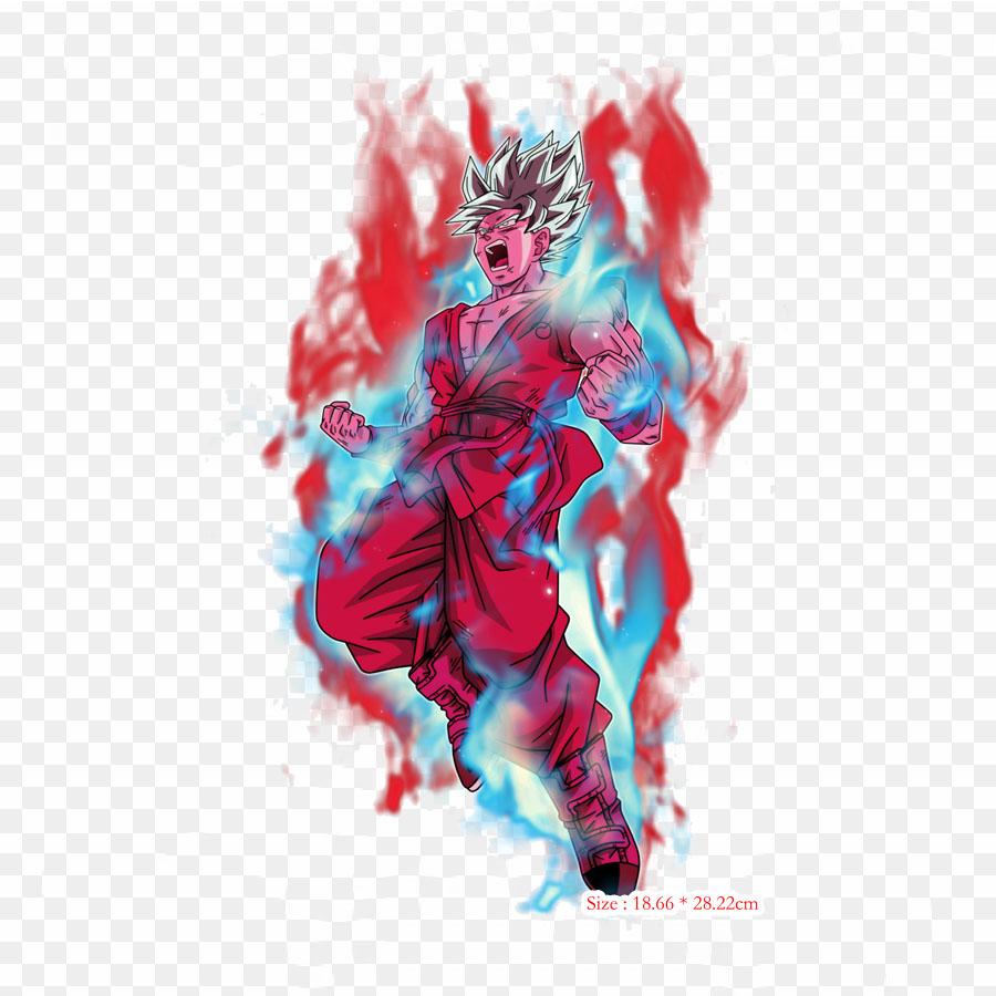 Patches For Clothes Bag Iron On Thermal Stickers Super Saiyan Blue Aura Vegeta Goku Pattern Washable Heat Transfer