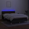 Maison Exclusive - Sommier à lattes de lit avec matelas LED Noir 140x190 cm Tissu