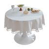 Simple Round Tablecloth Polyester Cotton Blend Against Slip Design Multiple Dyes For Various Uses