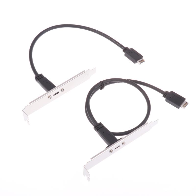 1 Stück Typ-E auf USB-C Typ C Buchse Verlängerungskabel mit Panel-Montageschraube 30/50cm USB 3.2 Frontpanel-Header