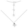 APM Monaco Unique star-shaped interlaced design 925 silver necklace women's silver white AC7687OX