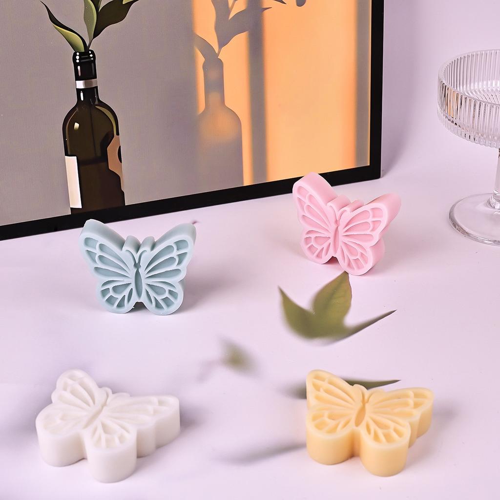 DIY Eco-Friendly Heat Resistant Butterfly Shaped Silicone Cake Mold for Chocolate Mousse Baking and Aromatherapy Candle Use