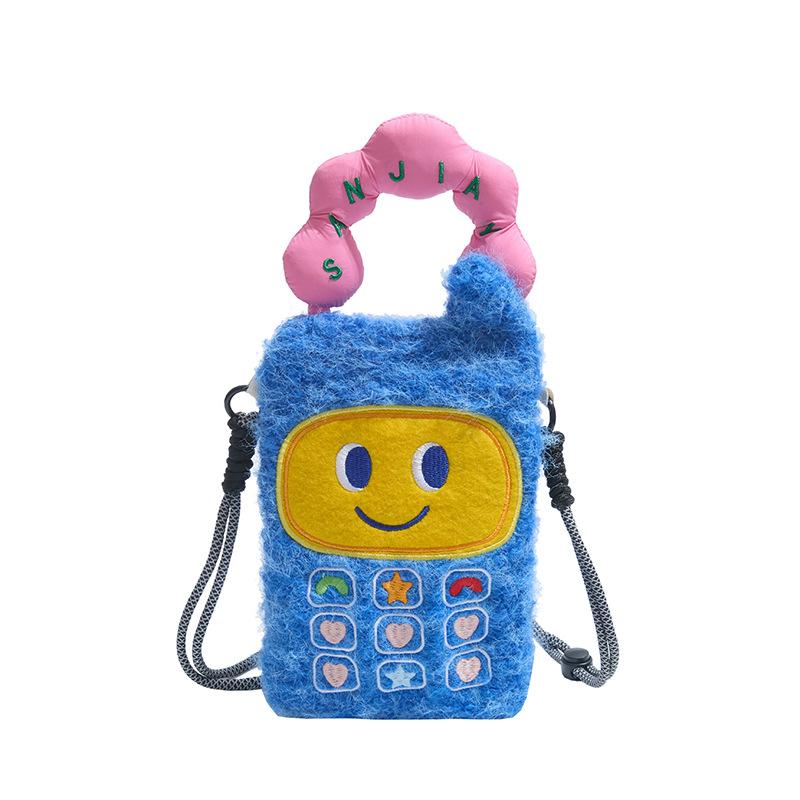 

Милая мультяшная сумка для мобильного телефона, сумка кроссбоди для покупок, ручная сумка, женская плюшевая маленькая косметичка, сумка для родителей и детей