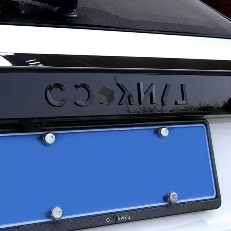 cxjva7 For Lynk&Co 01 02 03 05 Rear Logo carEnglishModification Black Warrior Accessories Black Letter Logo Car Logo Decoration