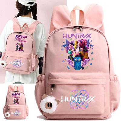 Anime Niedlich K-Pop Bedruckter Rucksack Student Teenager Schultasche für Junge Mädchen Schultasche Kindergeschenk Damen Große Kapazität Reisetasche Mochila