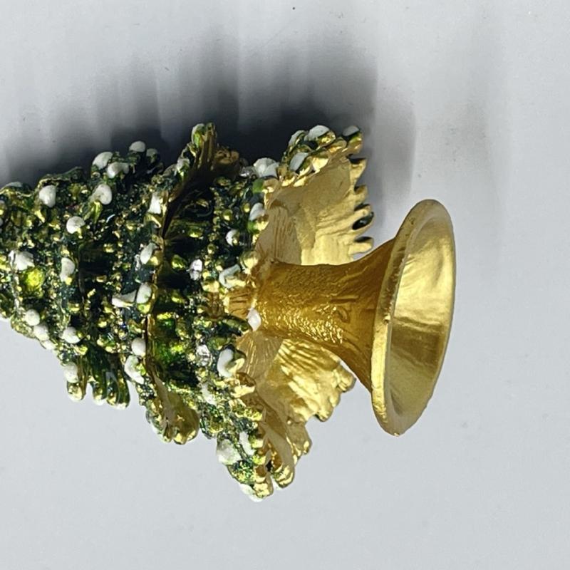 Vintage Christmas Tree Jewelry Box Zinc Alloy Strong Storage Case For Necklace Earring Organizers