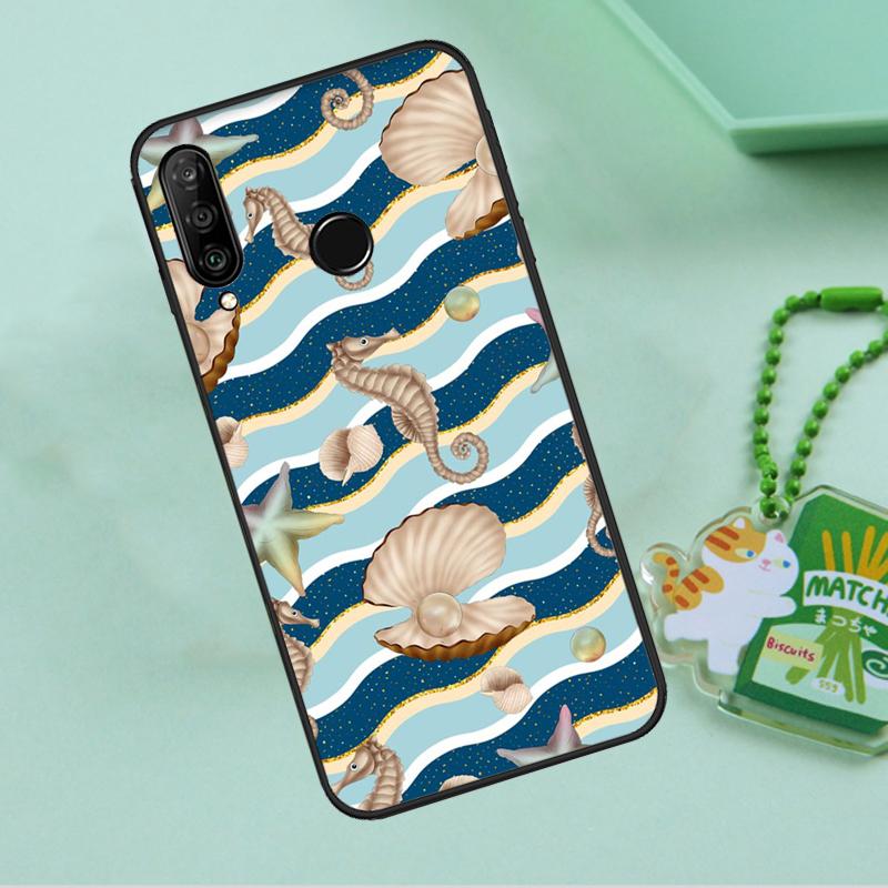 Starfish Seahorse Pattern For Huawei Nova Y90 Y70 Y60 Y61 Y91 Y72 9 10 SE 12i 12s 11i 5T P60 Pro P20 P30 P40 Lite Case