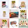Learning Led Wooden Busy Board With Circuit Switches For Kids Toy Developmental
