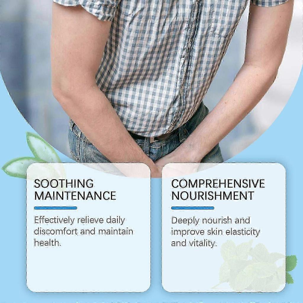 Male Body Care Gel, Men's Gentle Moisturizing Herbal Body Skin Care Gel