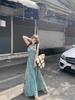 Women's College-Style White Dress – 2026 Summer French-Inspired Waist-Cinching Long Skirt