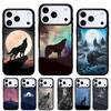 Animal The Wolf Howl Phone Case for iPhone 17 16 15 14 13 Pro Max Back Cover for 12 11 Pro Coque
