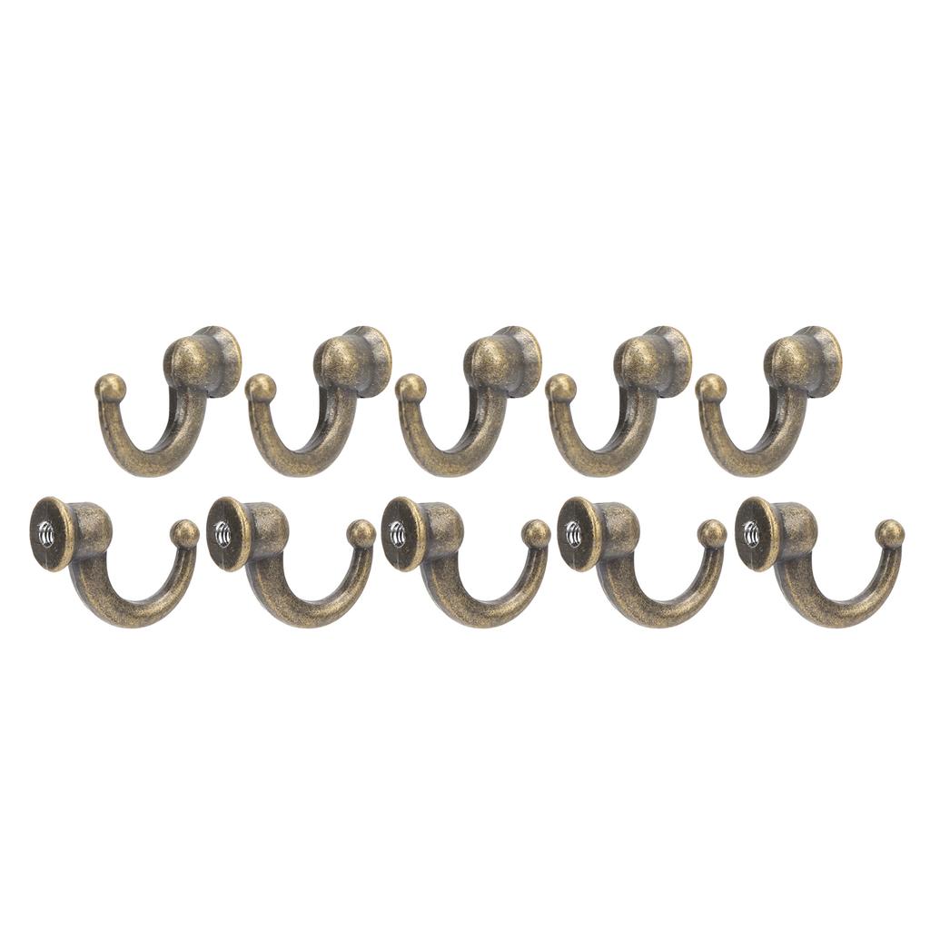 10Pcs Curtain Tie‑Backs Anti‑Rust Sturdy Convenient Tassel Hooks for Coat Clothing Keys Towe