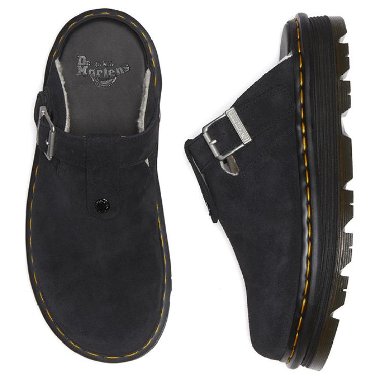 Dr. Martens Fashion Versatile Anti-Wear Closed-Toe Slippers Unisex Footwear Black 31938001