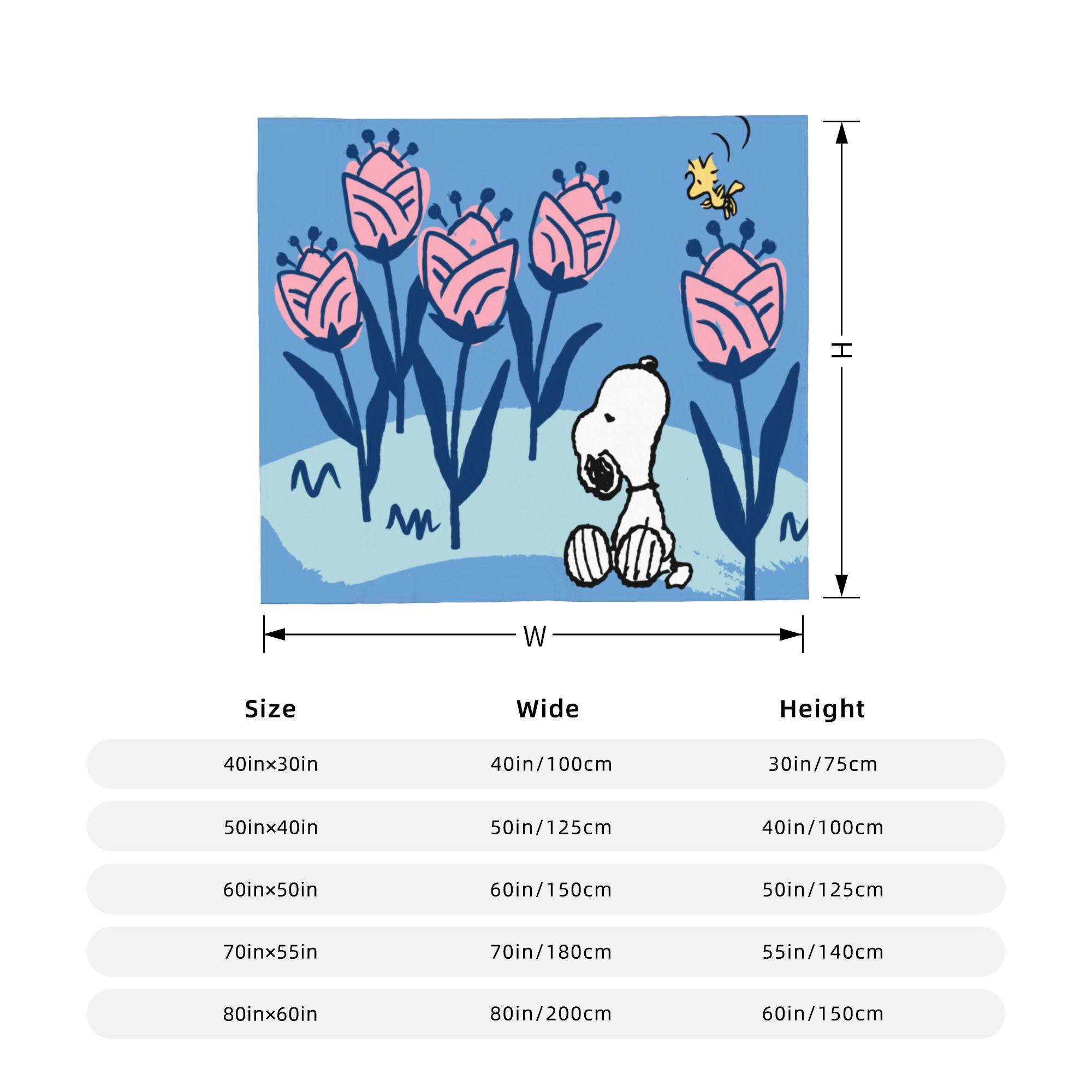 

Snoopy Woodstock Doghouse Velvet Throw Blanket Blankets for Sofa Couch Super Soft Bed Rug 150x200cm