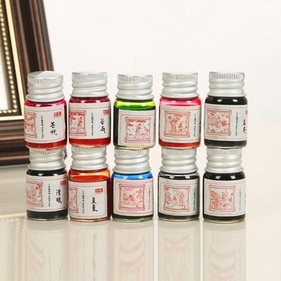 7ML Farbnachfülltinten Malerei Füllfederhaltertinte 24 Farben Kohlenstofffreie Tinte Federstift