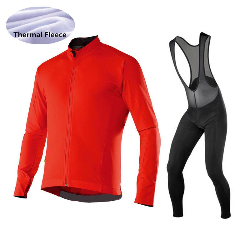 2026 Winter Fleece Warm Cycling Suit Set Thermal Fleece Team Ropa Ciclismo Warm Cycling Clothes Men Jersey Suit Outdoor Riding Bike MTB Bib Pants Set