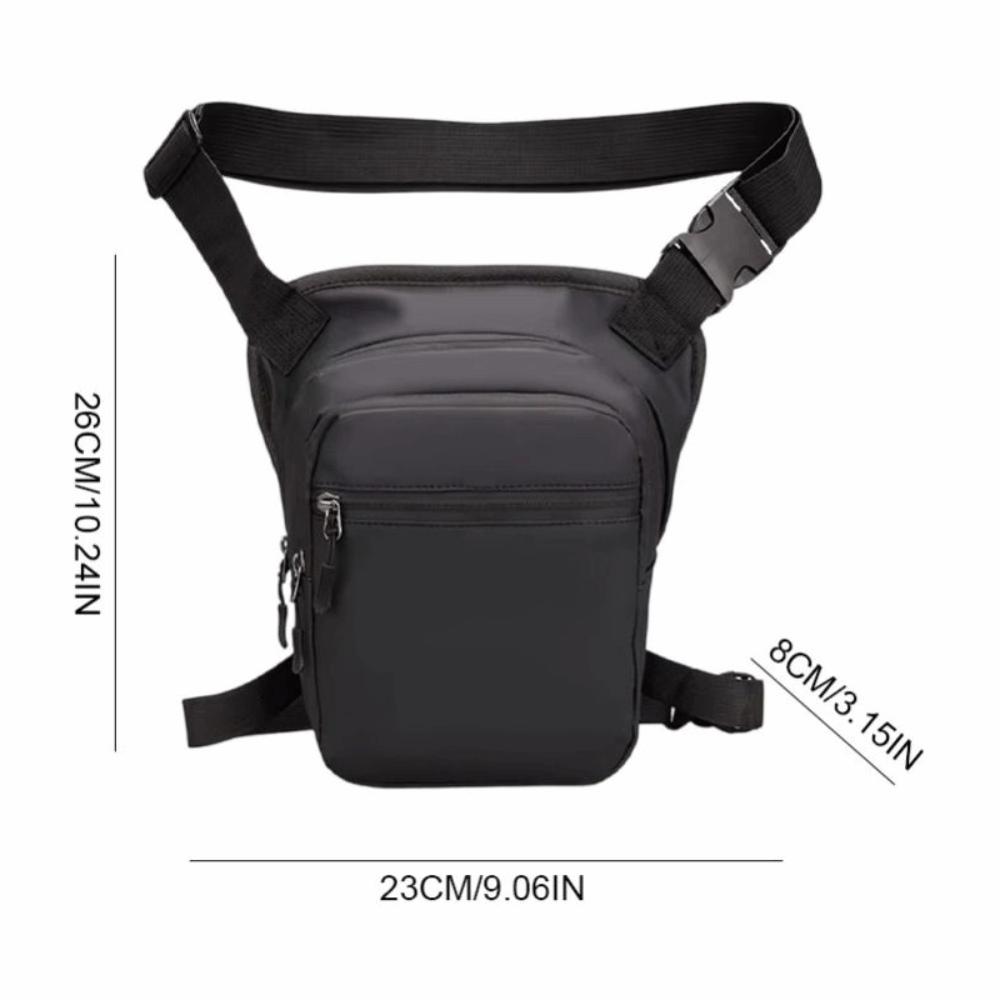Zipper Multi-Function Fanny Pack PU Leather Travel Chest Bag Cycling Drop Leg Bag  Hiking