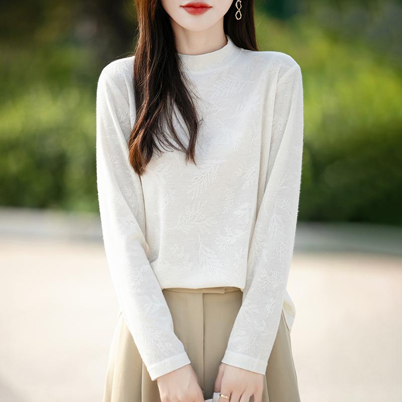 

Жіночий літній легкий пуловер - 50% суміші шовку та поліестеру, дихаючий повсякденний светр S бежевий