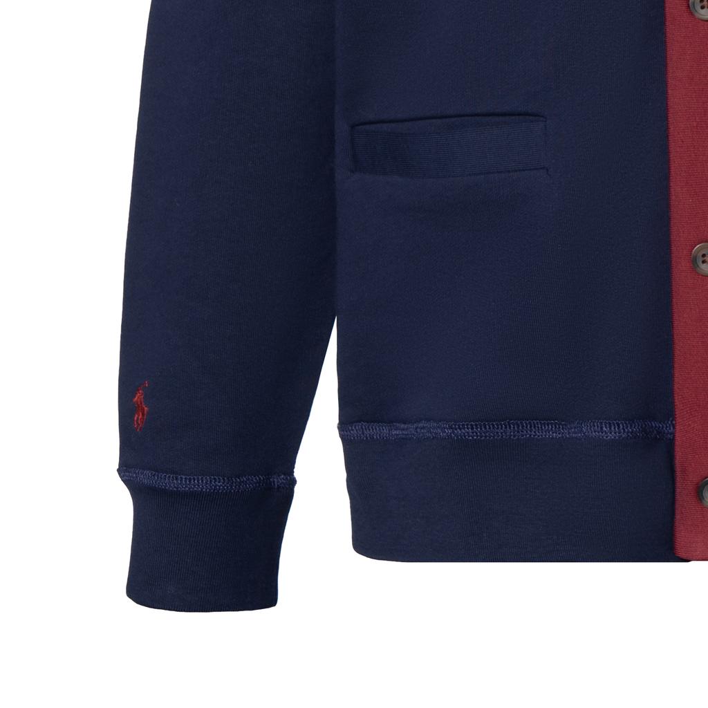 Polo Ralph Lauren Sweater FW24 V-Neck Letter Single-Breasted Long Sleeve Kids tops Deep-Blue CWPOKNIY7620006-410