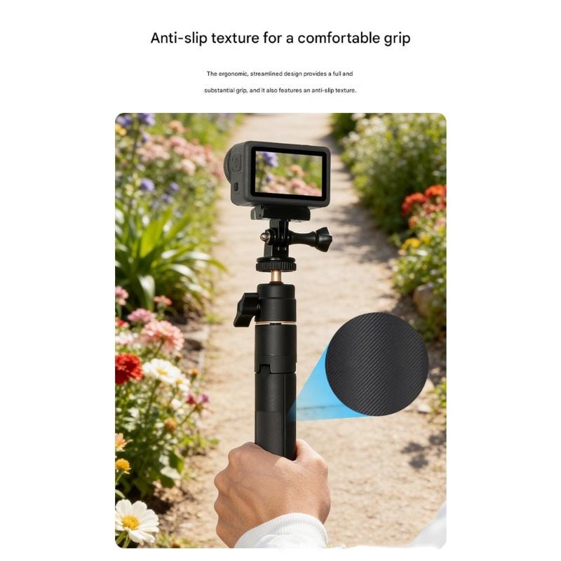 Aluminum Alloy Extendable Selfie Stick Tripod With 360Degree Rotation Ball Head Up To 1.5m for Outdoor Sports,Travel