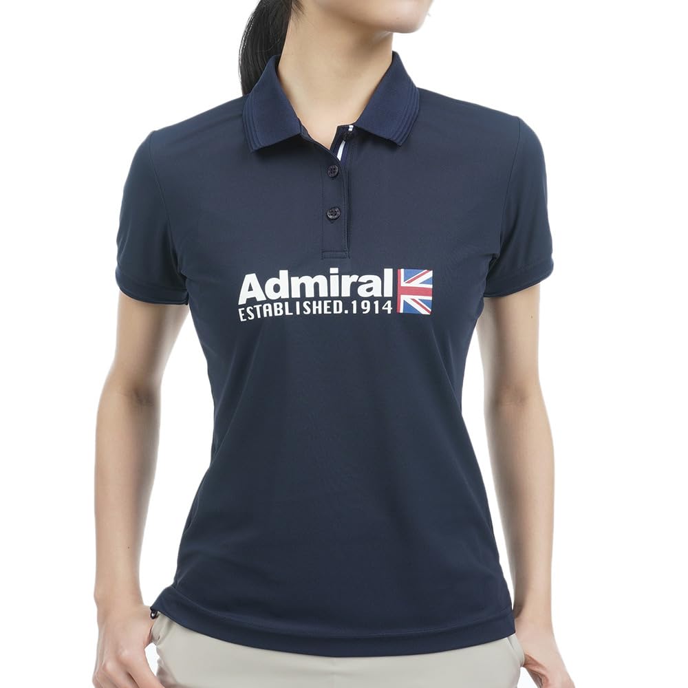 

Женская базовая рубашка поло Admiral Golf ADLA315 с логотипом спереди, темно-синяя