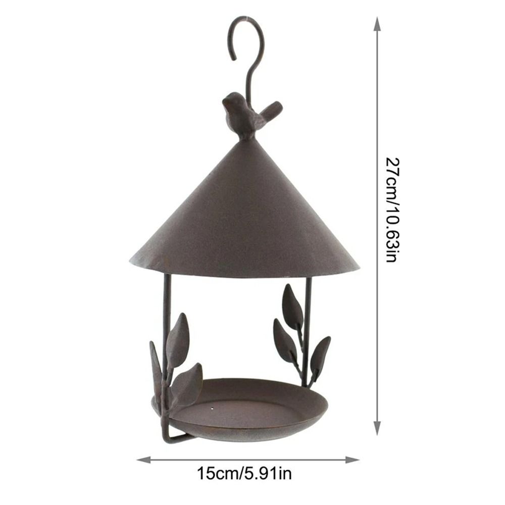 Rainproof Bird Food Dispenser Windproof Bird Feeding Dish Garden Decor Bird Water Bowl Yard