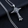 Necklace Silver Chain Cross Troop 317