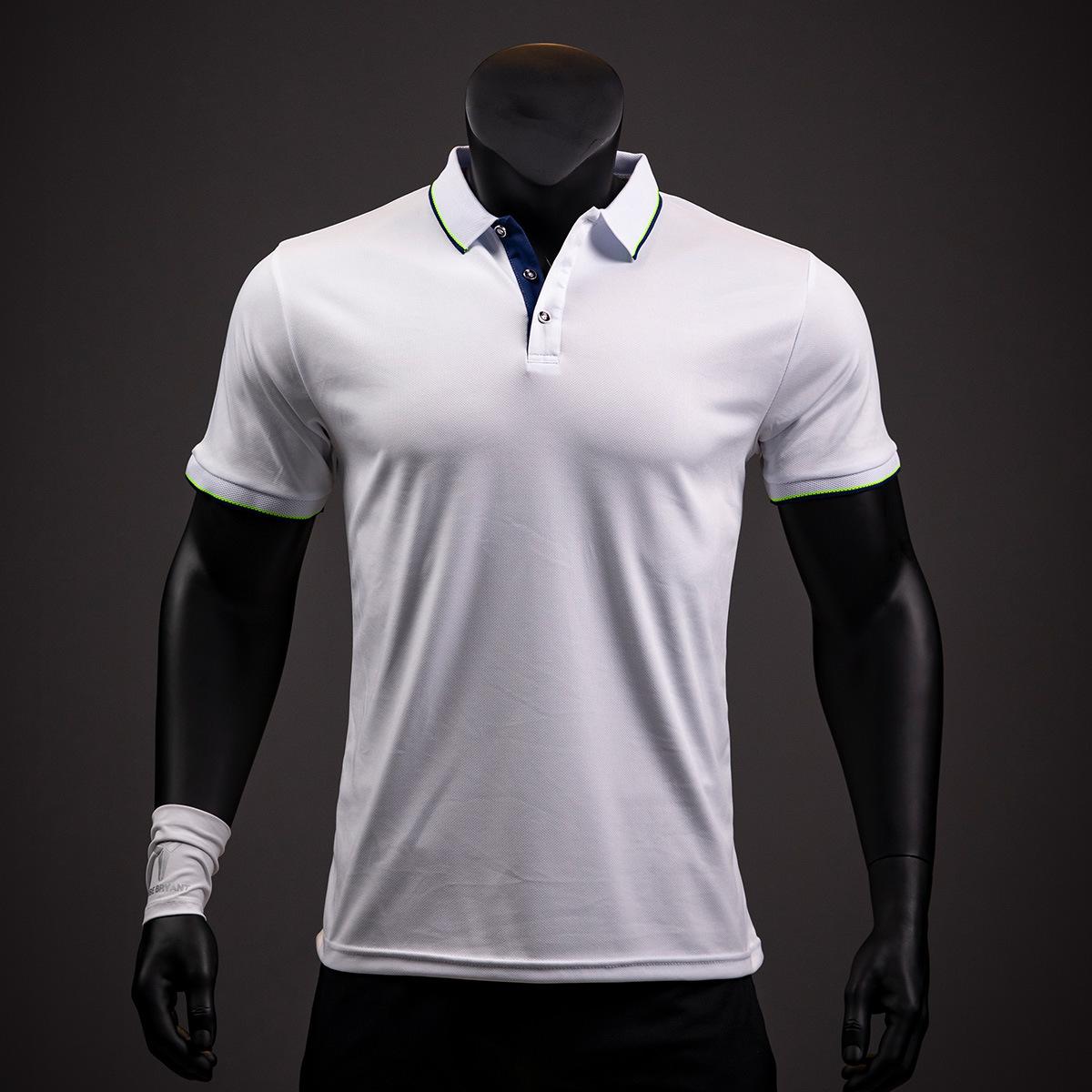 Men Short Sleeve Quick Dry Polo Shirt Custom Logo Moisture Wicking Workwear S
