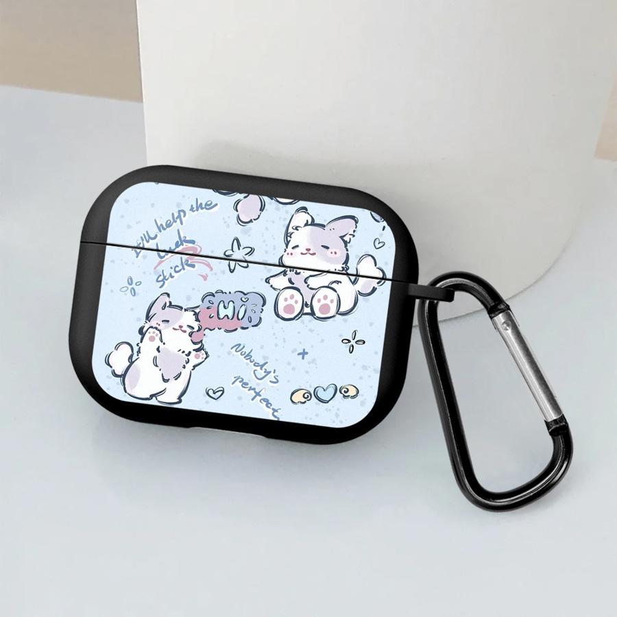 Funda de Silicona con Orejas de Gato y Perro de Dibujos Animados para Auriculares Airpods Pro2 3 2 Pro 1 Pro3 4