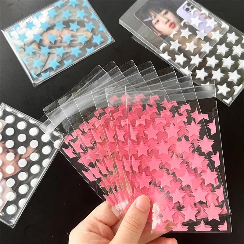 50-200 Pezzi Sacchetto Trasparente in PE a Forma di Stella per Gioielli Autoadesivo Porta Biglietti Caramelle Porta Foto Animazione Contenitore Periferico Sacchetto Regalo Vendita all'Ingrosso
