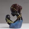 CYCLI-Home Decor,African Art Sculpture,African Decor, Woman And Son Statue, Perfect For Living Room Tabletop Decoration