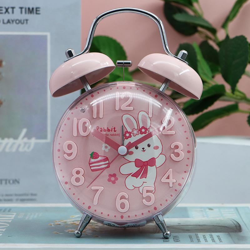 Bunny Alarm Clock for Children and Girls, Special Wake-up Artifact for Students, Cute Bedroom Silent Powerful Wake-up Alarm Clock