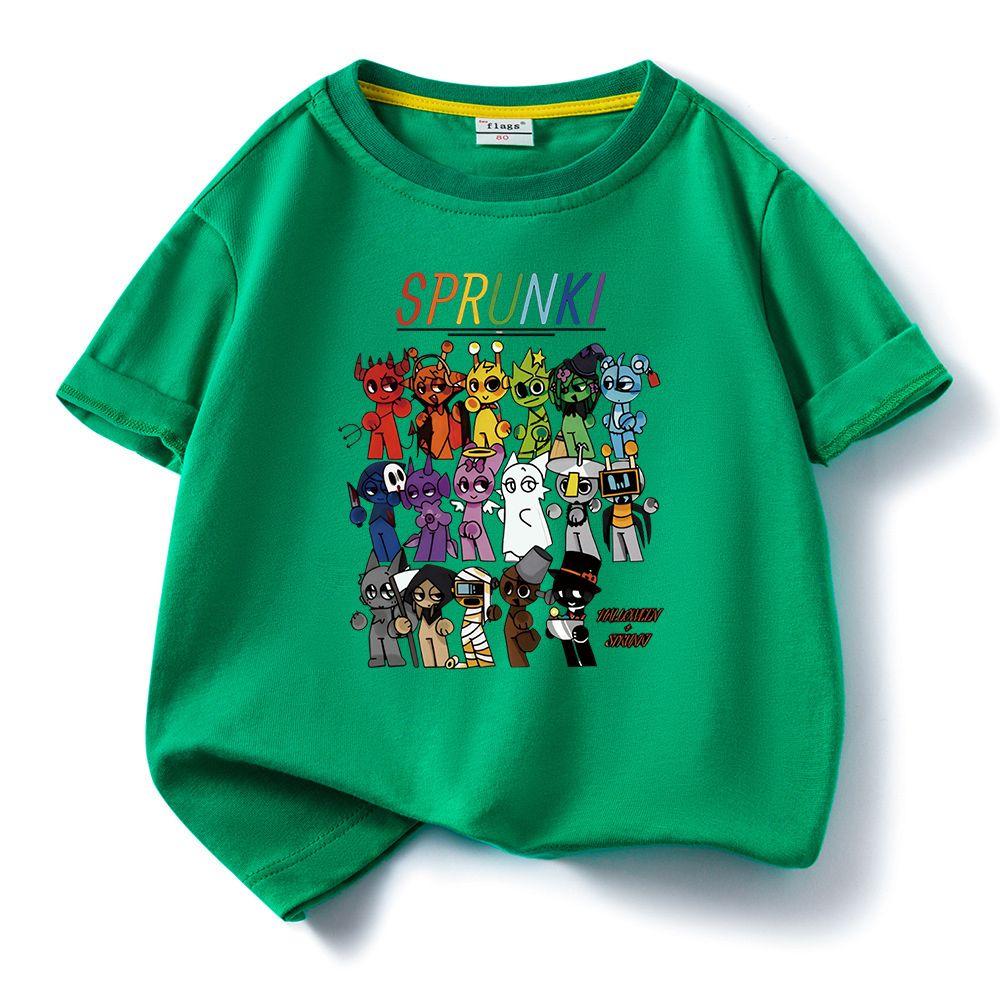 Sprunki Cartoon Print Pure Cotton Kids T-Shirt