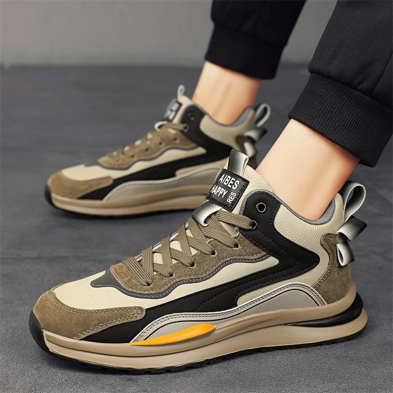 

Новые мужские модные высокие туфли на толстой подошве, удобные кроссовки для мальчиков, классическая дышащая мужская обувь