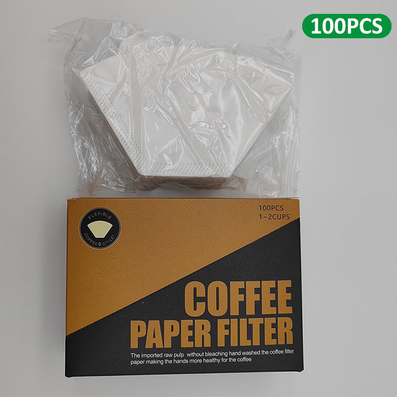 Disposable Coffee Paper Filters, 100 Pcs Cone Replacement Filter For coffee Maker U-shaped filter paper for drawer boxes