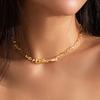 Jewelry Choker Liquid Lava Texture Collar Women Irregular Geometric Twist Design Sense Necklace
