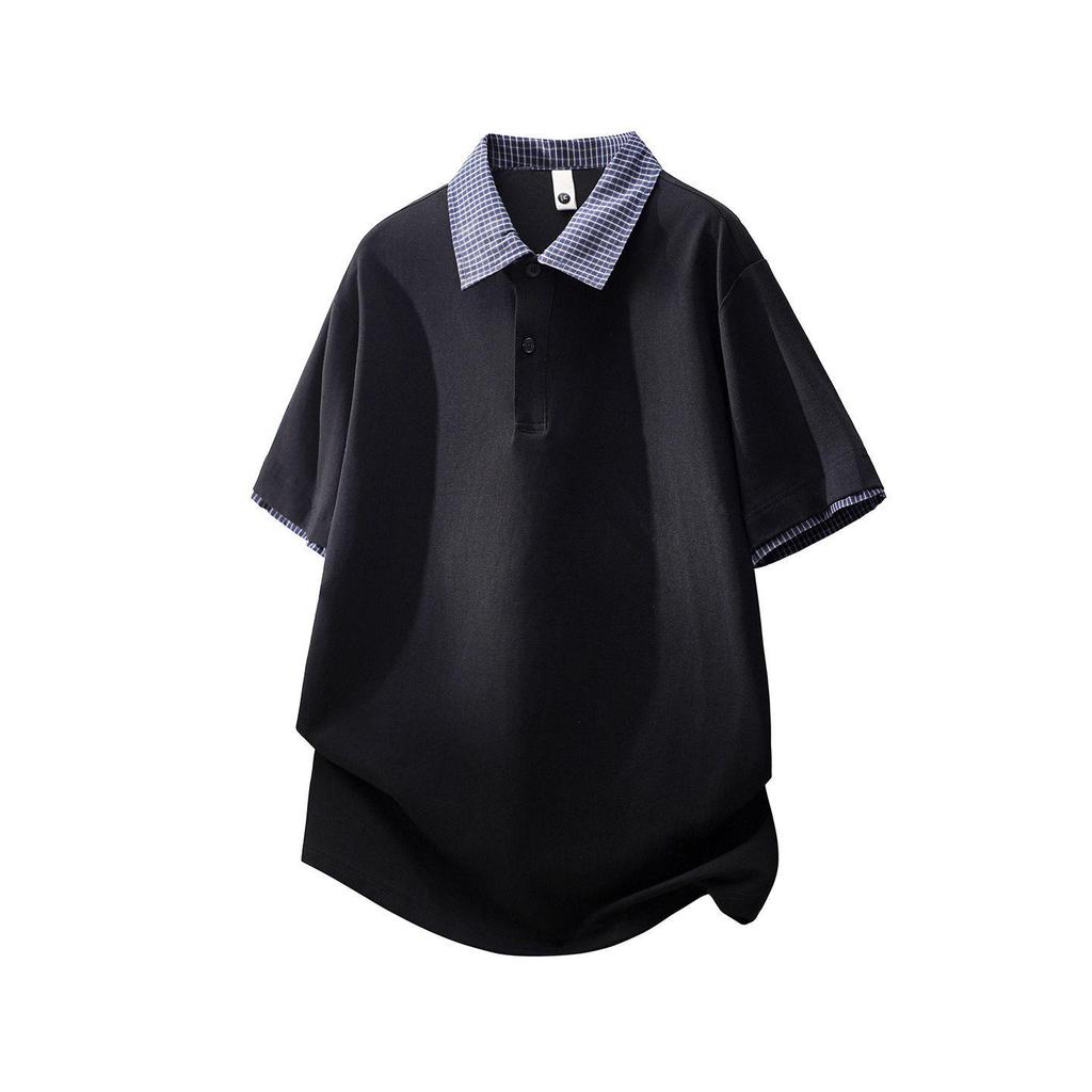 Trendy Summer 2026 Japanese-Style Loose Fit Polo T-Shirt for Men